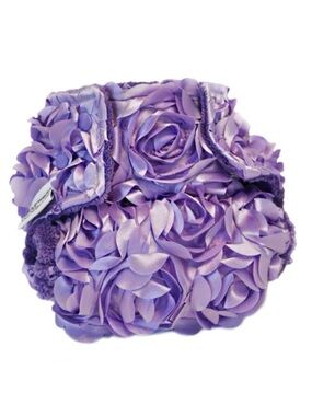 Diaper Cover NEW Handmade Fancy Floral Rose Lavender OS One Size Photo Prop